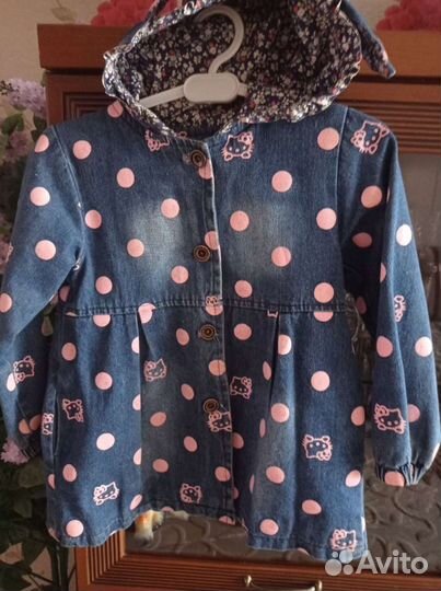 Джинсовое пальтишко для девочки