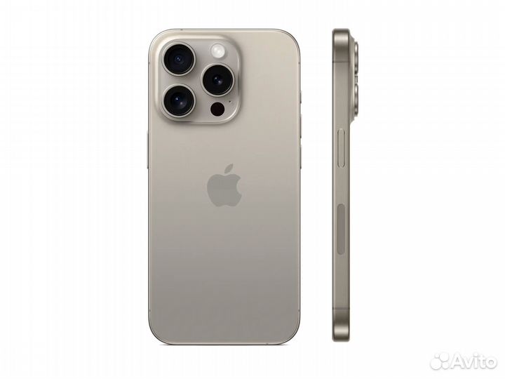Смартфон Apple iPhone 15 Pro 128GB eSIM, Natural Titanium (Серый)