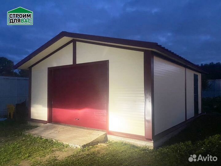 Гараж из сендвич панелей