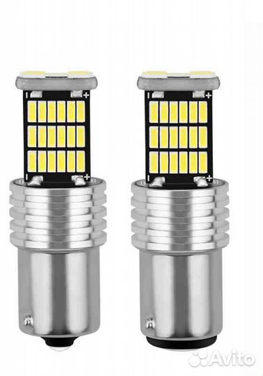 Лампа автомобильная 4014 45SMD W16W белый свет