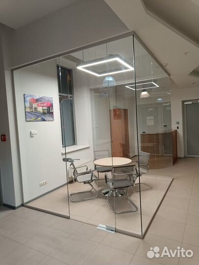 Офисные стеклянные перегородки для зонирования