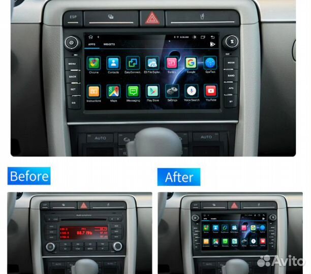 Магнитола Android на Audi A4 B6 / B7