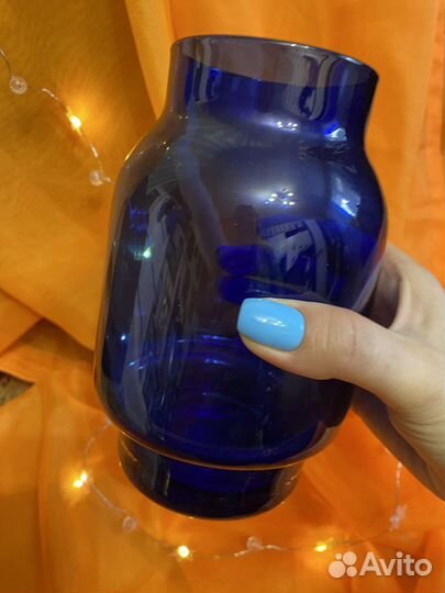 Ваза кобальтовое стекло