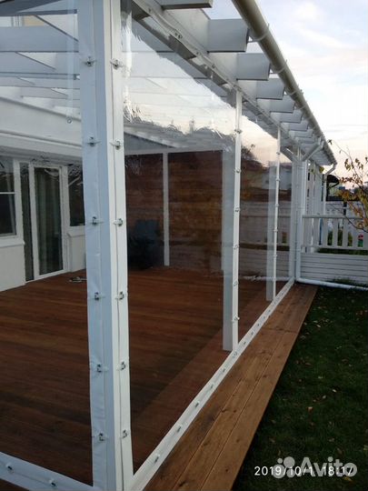 Мягкие окна (гибкое стекло) для беседок