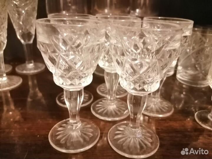 Рюмки хрусталь. ссср. цветное стекло