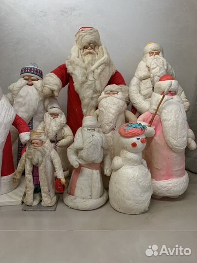 Елочные игрушки дед мороз снеговик снегурочка