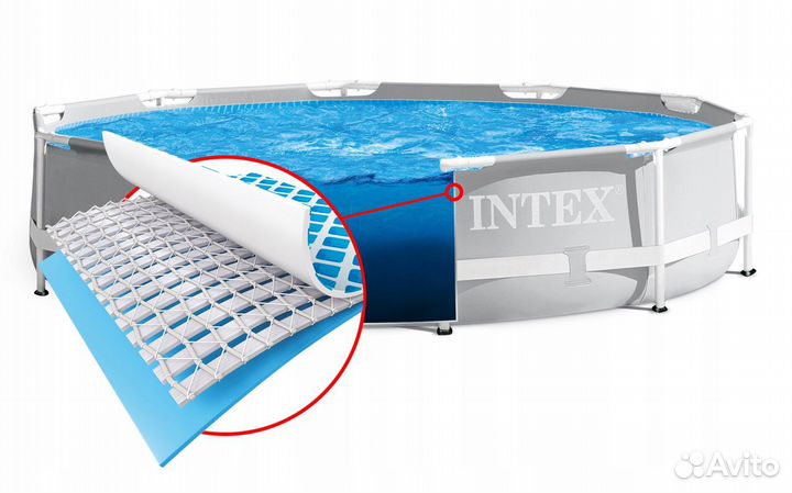 Каркасный бассейн intex (3.66x0.99), 8592л