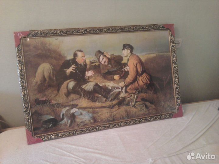 Репродукция Василия Перова Охотники на привале