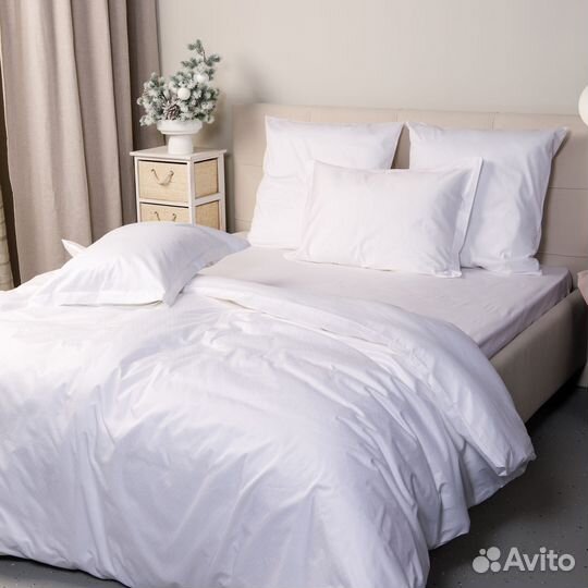 Постельное белье сатин - жаккард White cloud