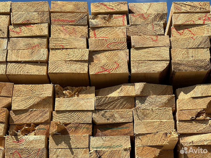 Доска обрезная, сорт 1, т/у, сосна