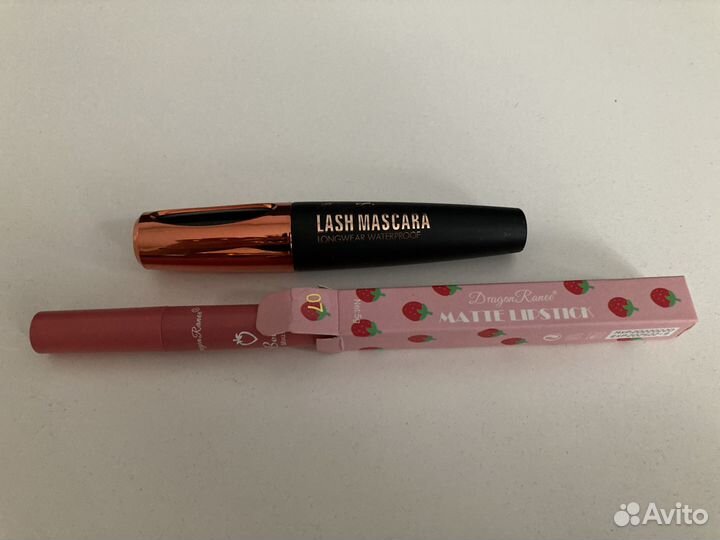 Водостойкая тушь и матовый блеск для губ