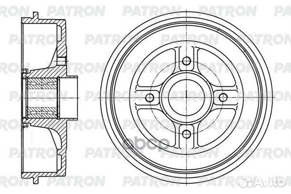 Тормозной барабан c абс с подш в сб (d203,3 mm