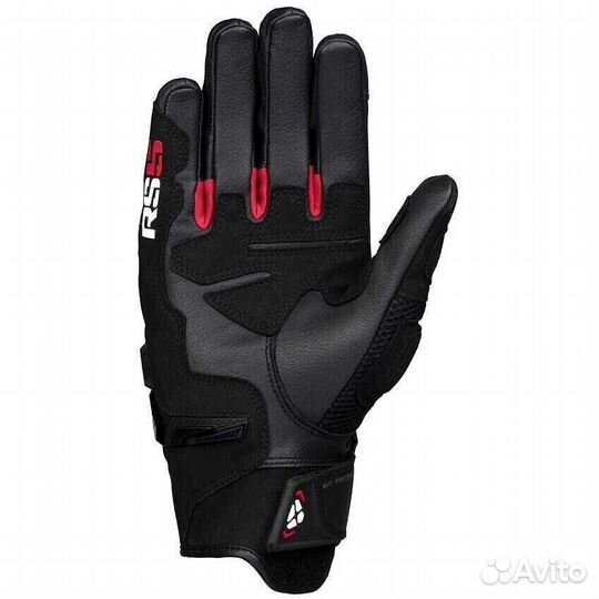 Ixon RS5 AIR Summer Leather Motorcycle мотоперчатки Black White Red