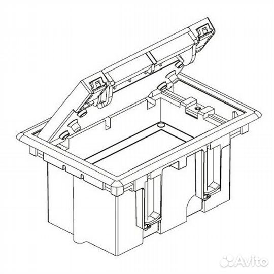 Люк SF170-14 на 1 S-модуль (2 модуля 45х45мм) 170х115мм глубина 70-100мм графит Simon