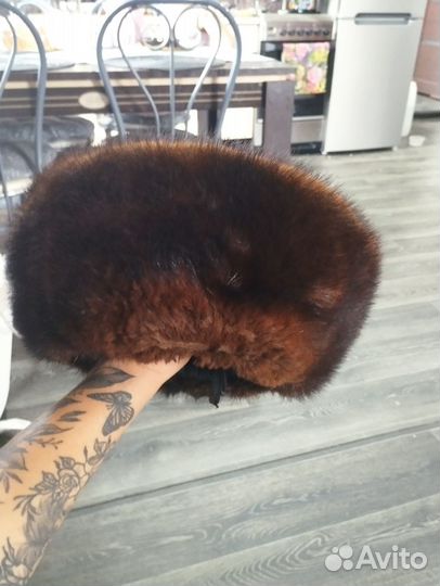 Норковая шапка мужская