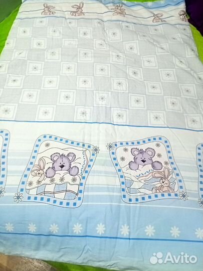 Бортики в кроватку+ одеяльце