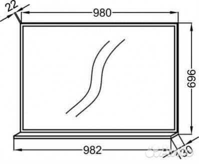 Зеркало Jacob Delafon Vivienne 100 белый меламин