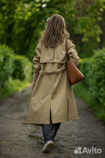 Кожаная сумка шопер с ручкой женская рыжая