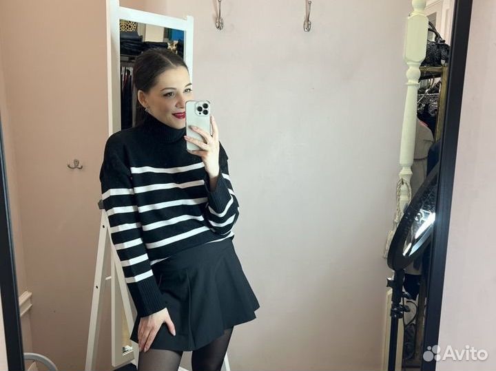 Свитер Zara оригинал в полоску