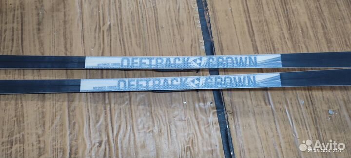 Лыжи туристические с креплениями и ботинки Альпина