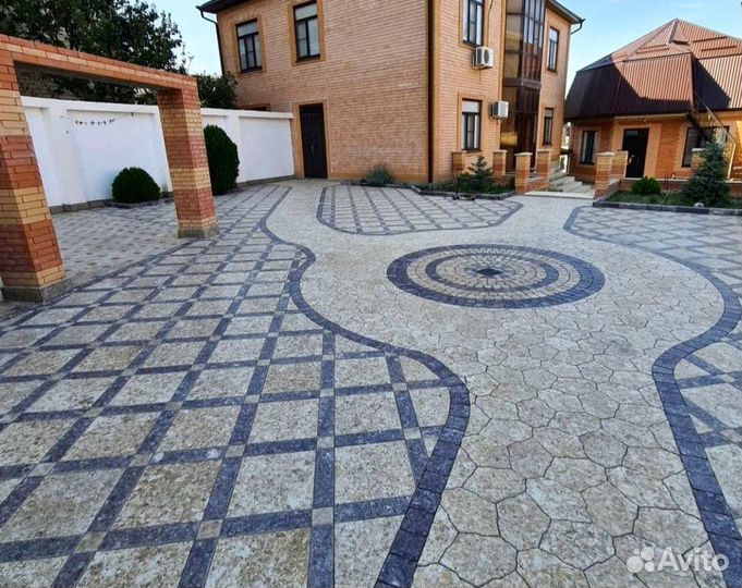 Эстетика вашего двора с тротуарной плиткой