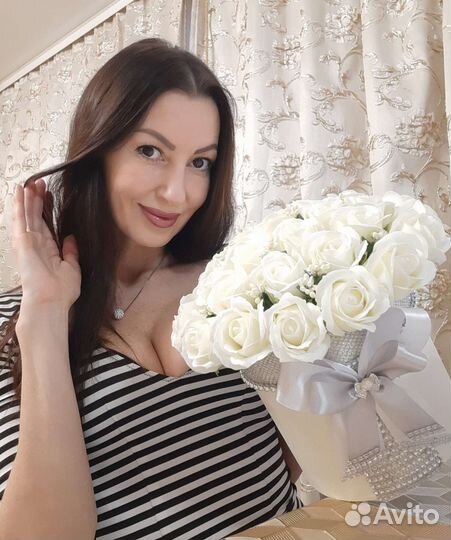 Букет из мыльных роз