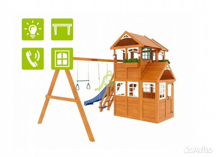 Детская игровая площадка Клубный домик 3 Luxe