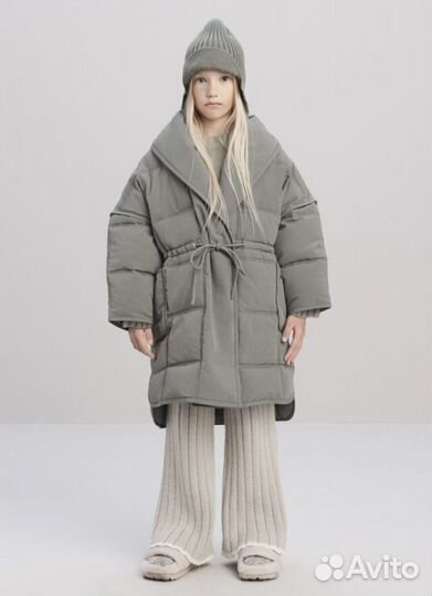 Новое стеганое пальто для девочки Zara
