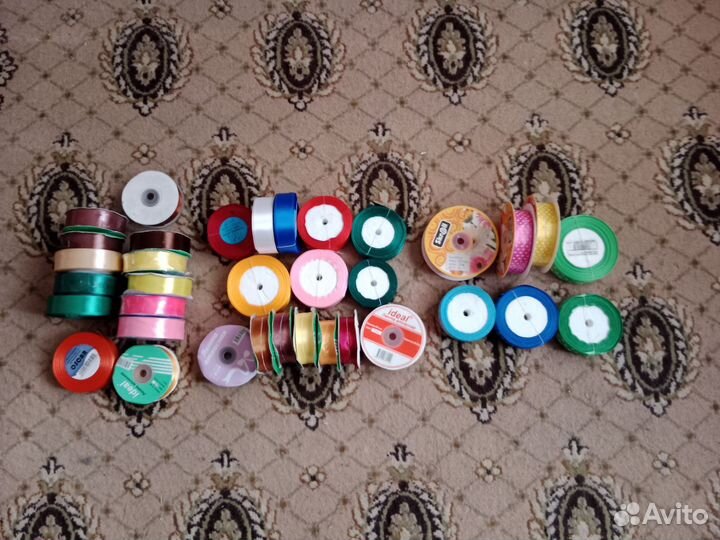 Лента атласная 25мм. Набор атласных лент