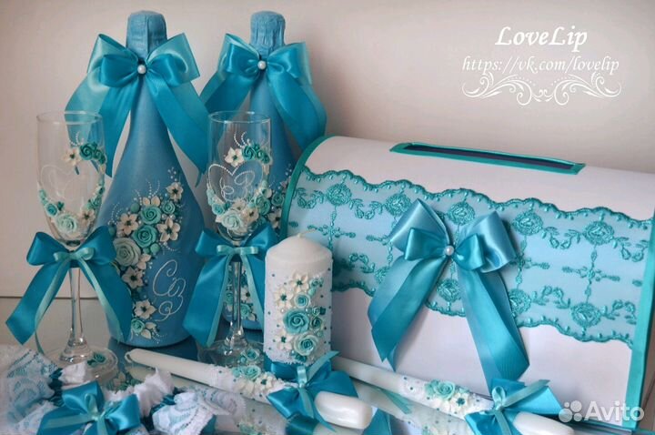 Свадебные аксессуары, бокалы