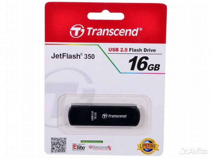 Флэш-карты Transcend JetFlash 350, 16 Gb