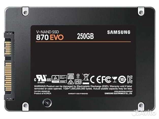 SSD накопитель Samsung 870 EVO 250гб, 2.5