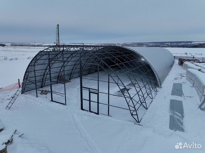 Ангар 20х100м. / Зернохранилище