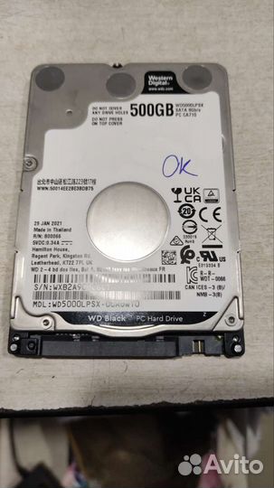 Жесткий диск для ноутбука 500гб 2.5 HDD