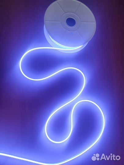 Гибкий неон (голубой), 12 V