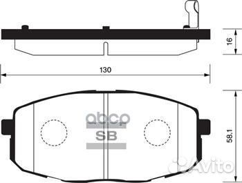 SP1162SNS 1038 02 колодки дисковые п Kia Care