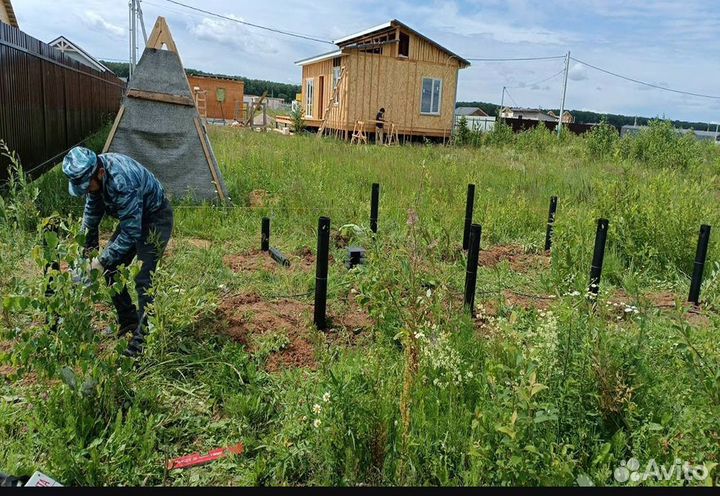 Винтовые сваи с установкой