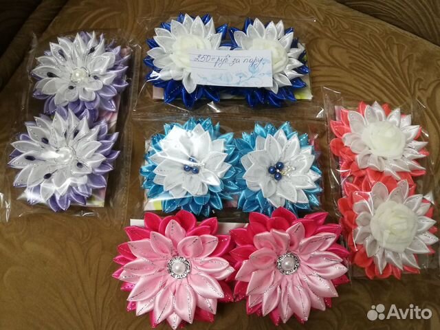 Резиночки для волос ручной работы