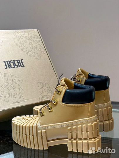 Ботинки мужские весенние Mschf 2x4 высокие из коЖи