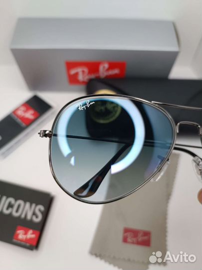 Очки ray ban aviator 3025 голубой