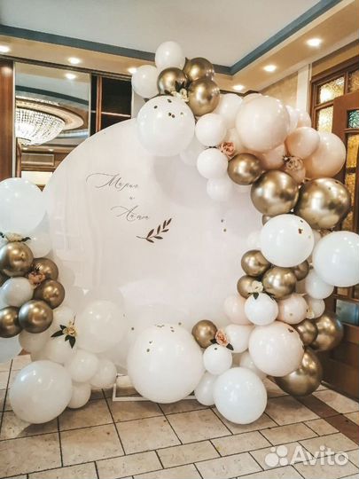 Арка гирлянда фотозона стена из шаров