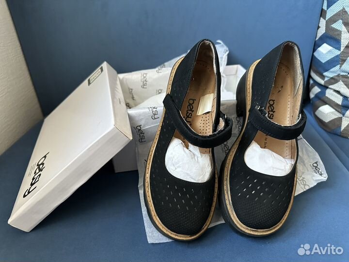Туфли черные для девочки betsy 35 размер