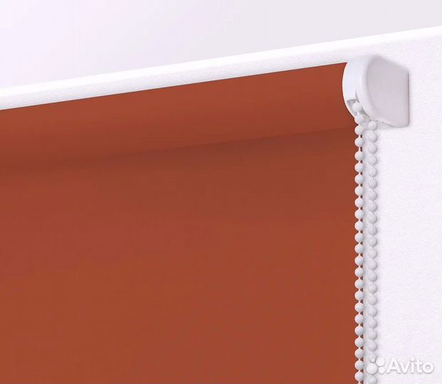 Рулонные шторы Плайн терракот 85 см