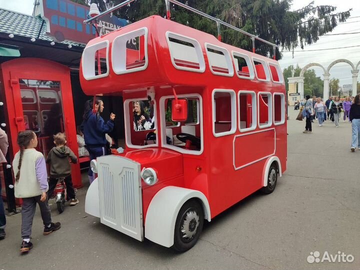 Аттракцион Лондонский Автобус Паровозик