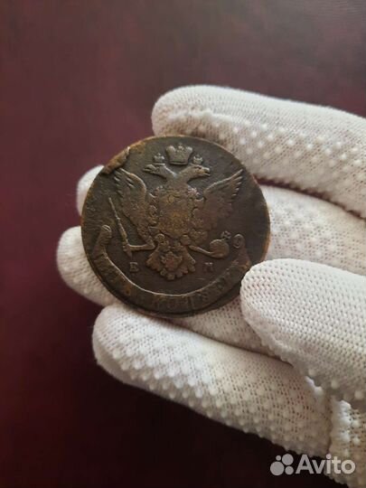 Монета 5 копеек 1766г