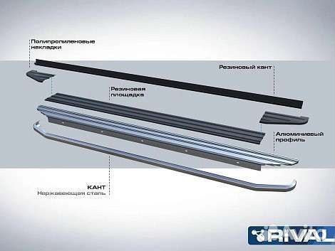 Подножки пороги Mercedes-Benz X-Class 2017