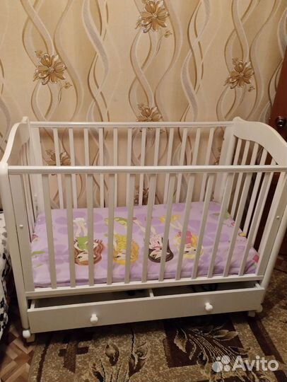 Детская кроватка трансформер с комодом