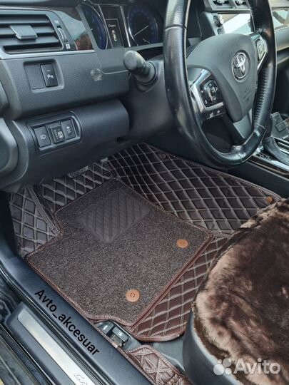 3Д Коврики Тойота Камри 50 55 70 - Рав 4 Коричнев