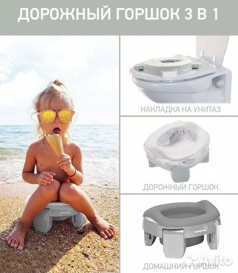 Складной дорожный горшок и писсуар
