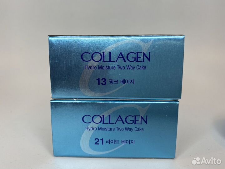 Корейская пудра с коллагеном с запасным блоком